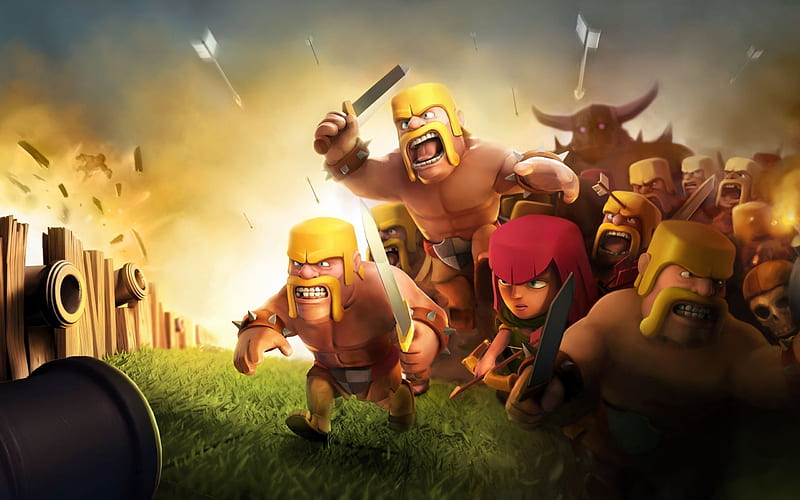 Clash of Clans, characters, strategy, Vikings, HD wallpaper