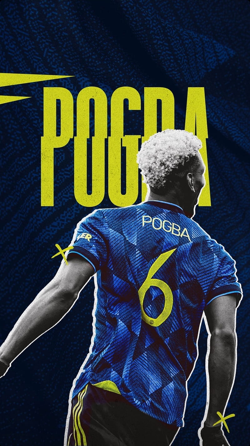 Paul Pogba, electric blue, Soccer, Kit, United, Manchester United,  Football, HD phone wallpaper | Peakpx