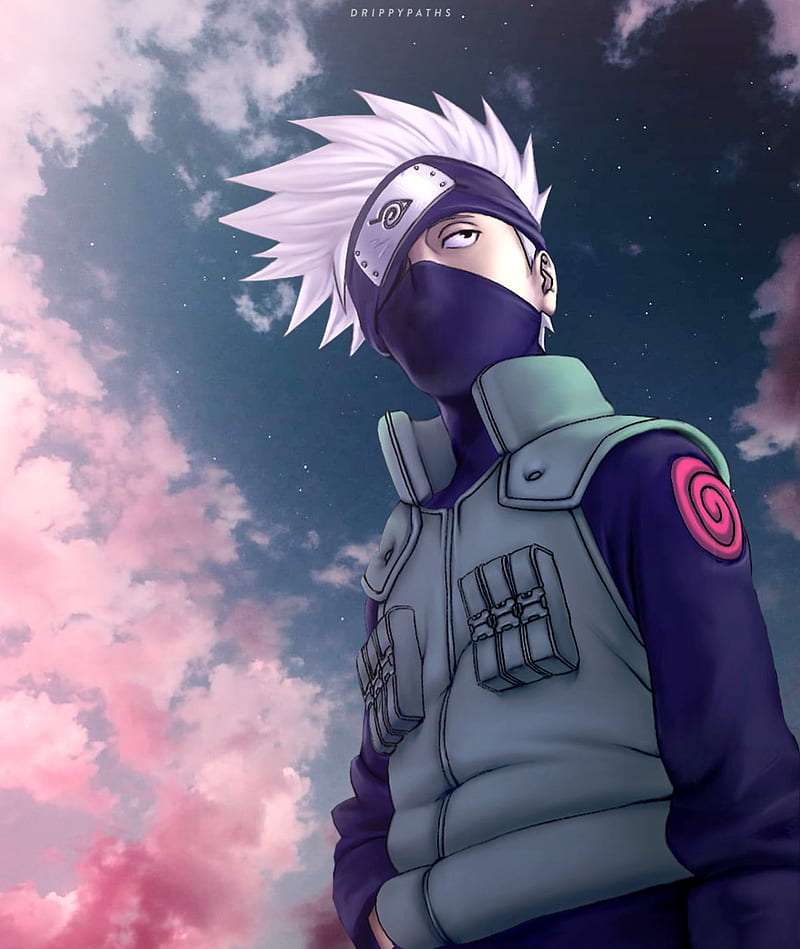 Hatake Kakashi, artwork, Naruto characters, manga, Sharingan, samurai,  portrait, HD wallpaper