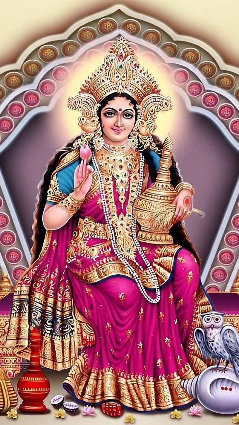 Maa Laxmi , Goddess Of Wealth, lakshmi maa, HD phone wallpaper