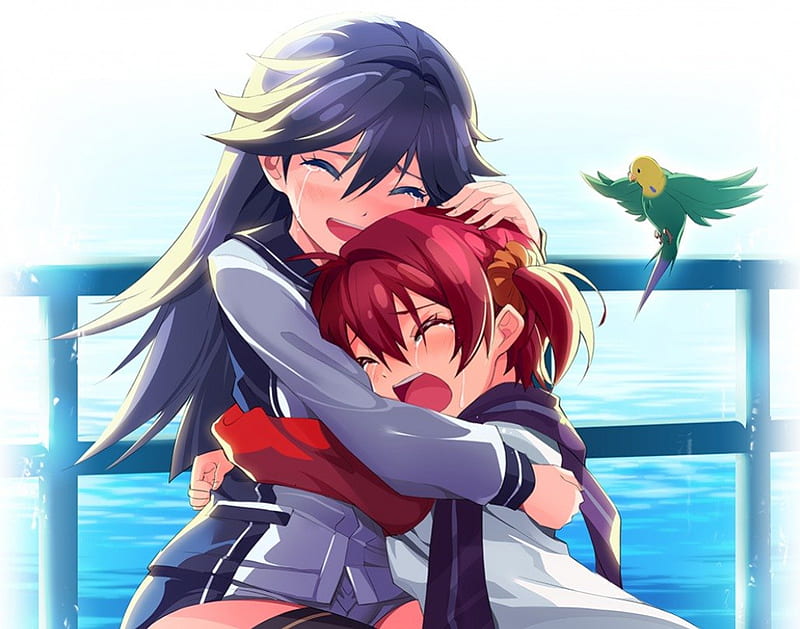 Crying Couple Hug Anime Wallpapers  Wallpaper Cave