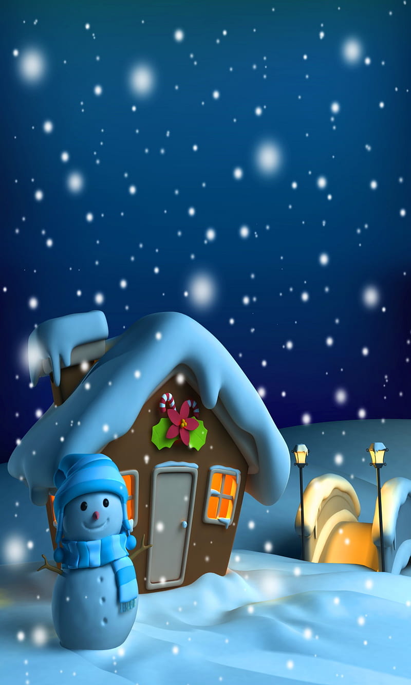 Christmas Time, christmas, snowman, HD phone wallpaper