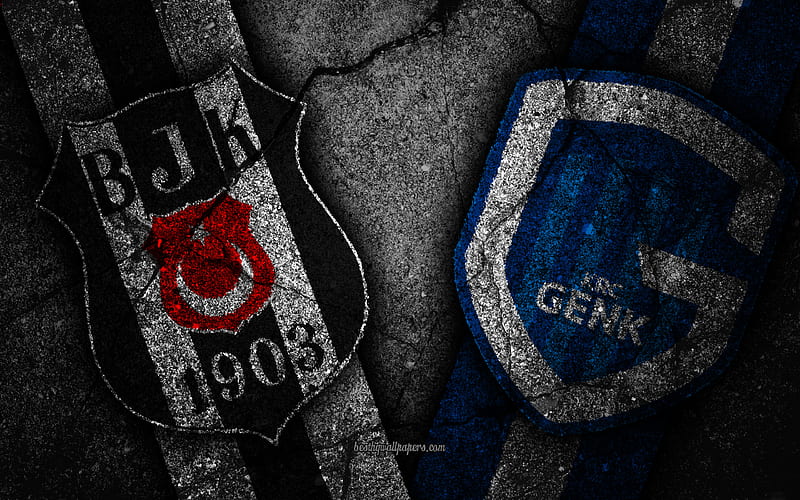 Besiktas vs Genk, UEFA Europa League, Group Stage, Round 3, creative, Besiktas FC, Genk FC, black stone, HD wallpaper