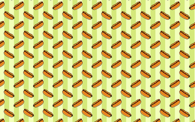 cartoon hotdogs pattern background with hotdogs, creative, hotdogs textures, kids textures, cartoon hotdogs background, hotdogs patterns, kids backgrounds, food textures, HD wallpaper