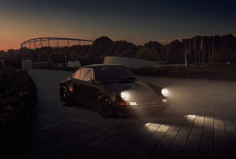 Porsche In Night, porsche, carros, behance, HD wallpaper