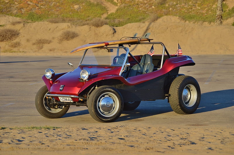 1970 Meyers Manx Buggy 1600cc 4-Speed, Old-Timer, Red, Car, Buggy, Meyers, Manx, 4-Speed, 1600cc, HD wallpaper