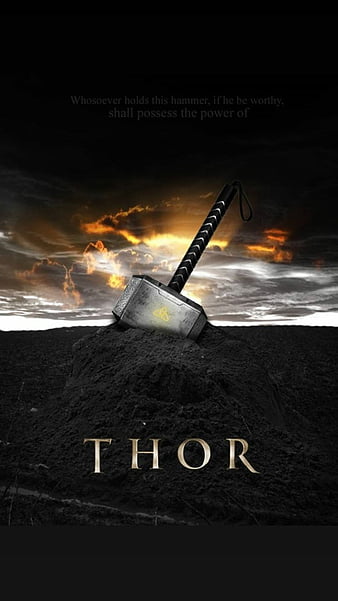 Thor, god of thunder, hammer of thor, marvel, thunder, HD phone wallpaper