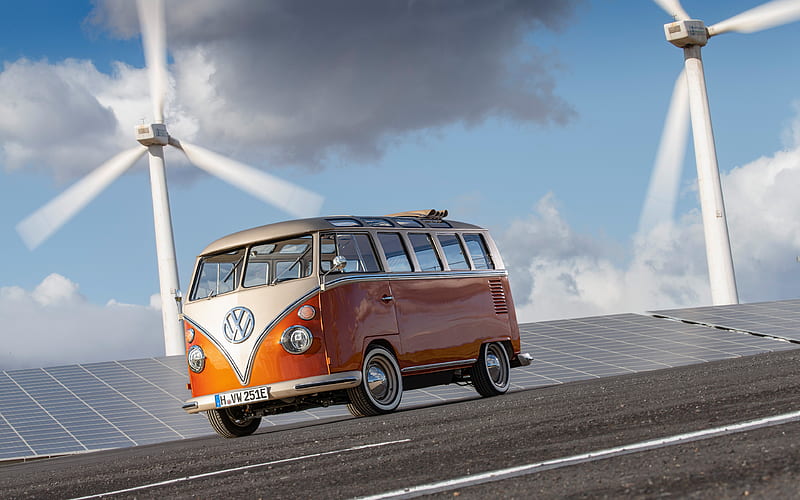 Volkswagen e-Bulli Concept minibuses, 2020 cars, retro cars, german cars, Volkswagen, HD wallpaper