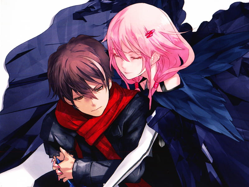 Shu and Inori, guilty crown, duo, yuzuriha inori, anime, ouma shu, manga, couple, HD wallpaper