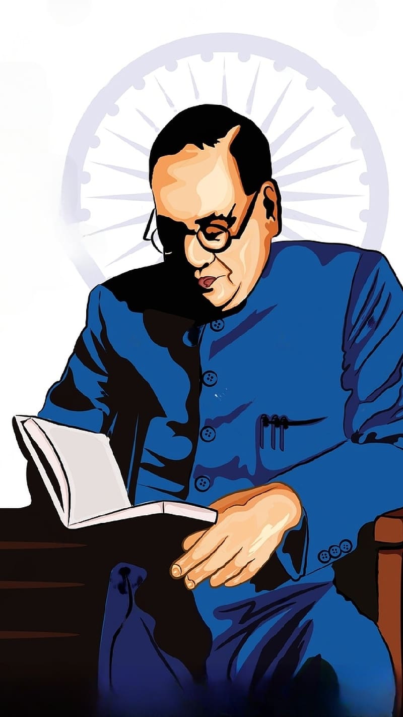 Dr Ambedkar, Reading Book, indian jurist, indian economist, HD phone wallpaper
