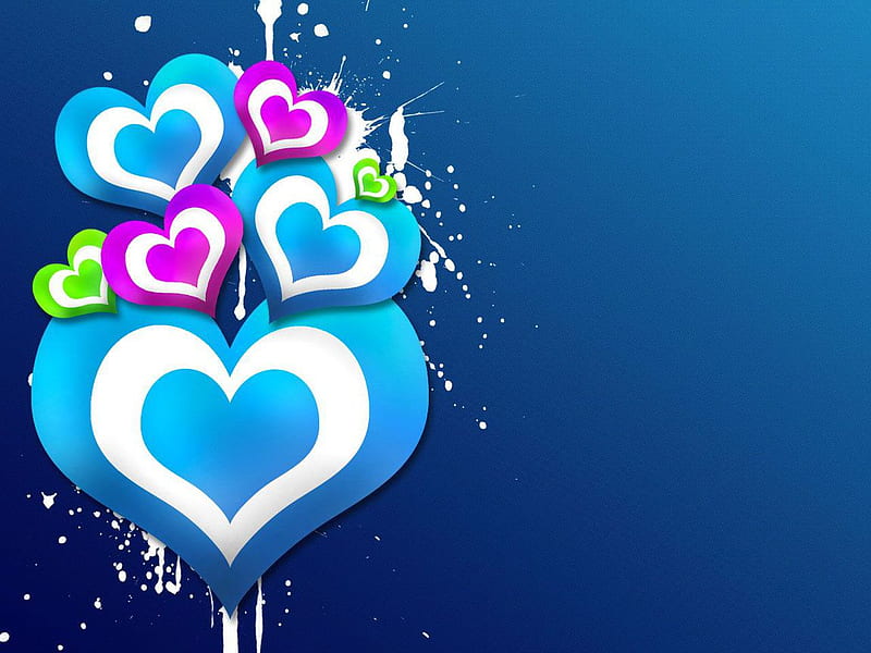 TRUE BLUE, corazones, blue, true, HD wallpaper | Peakpx