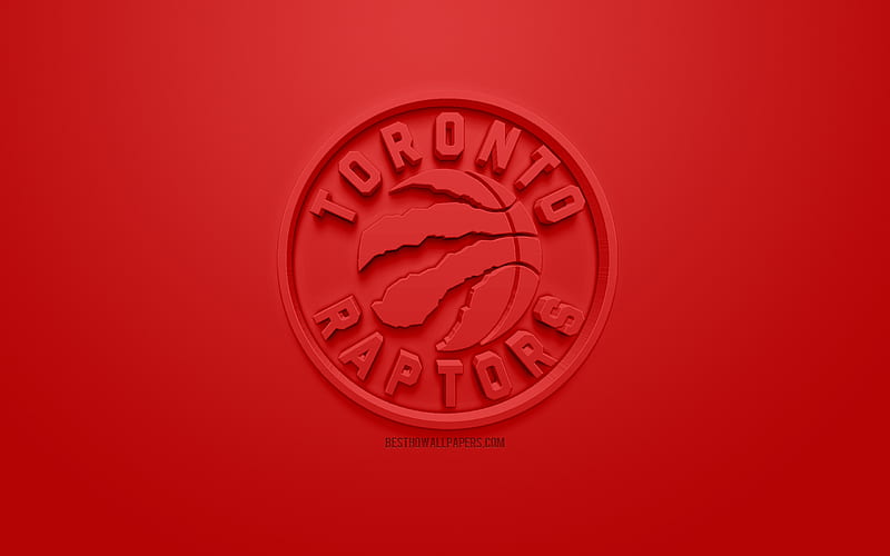 Toronto Raptors, red, raptors, emblem, club, nba, toronto, 3d, logo, basketball, torontoraptors, canada, team, HD wallpaper