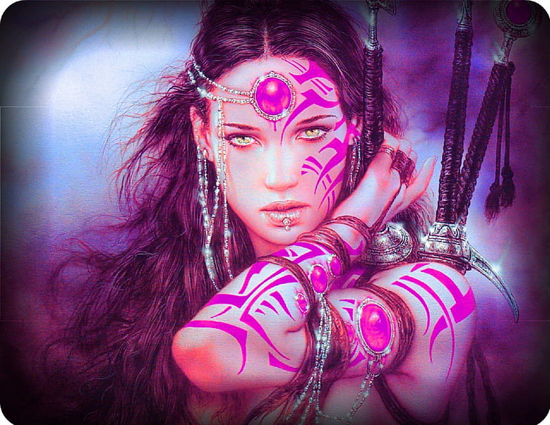 Female Warrior, female, warrior, bonito, fantazy, HD wallpaper