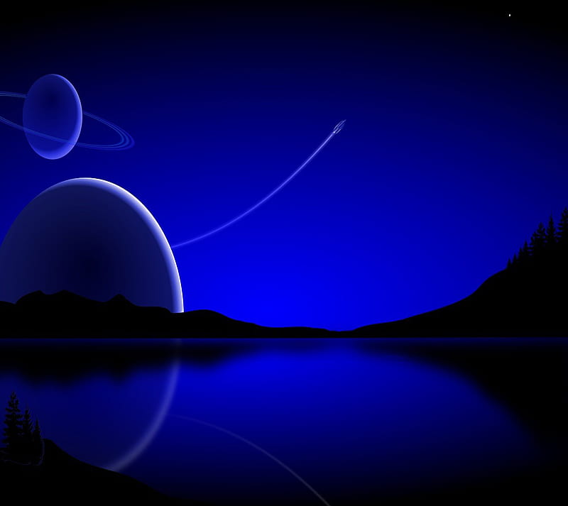 Blue moon, HD wallpaper