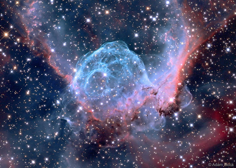 Thor's Helmet Emission Nebula, stars, cool, space, fun, galaxies, neula, HD wallpaper