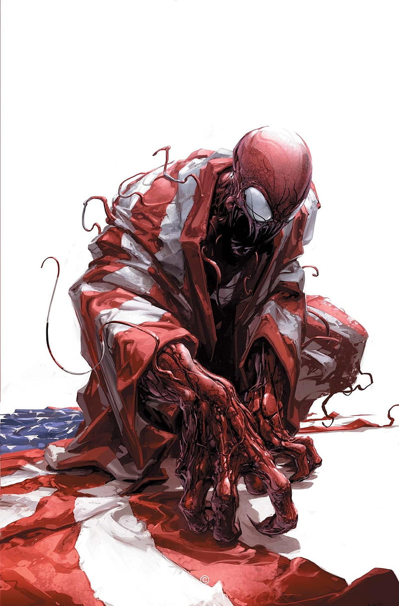 Carnage USA, carnage, cover art, marvel, HD phone wallpaper