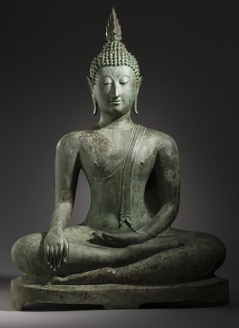 Buddha, Buddhism, Thailand, meditation, portrait display, statue, HD phone wallpaper