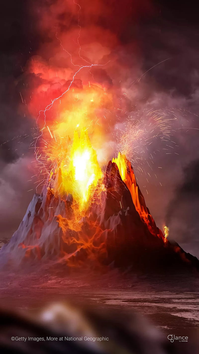 Volcano, chile, eruption, fire, lava, mountain, nebula, nova, relaxation, super, HD phone wallpaper