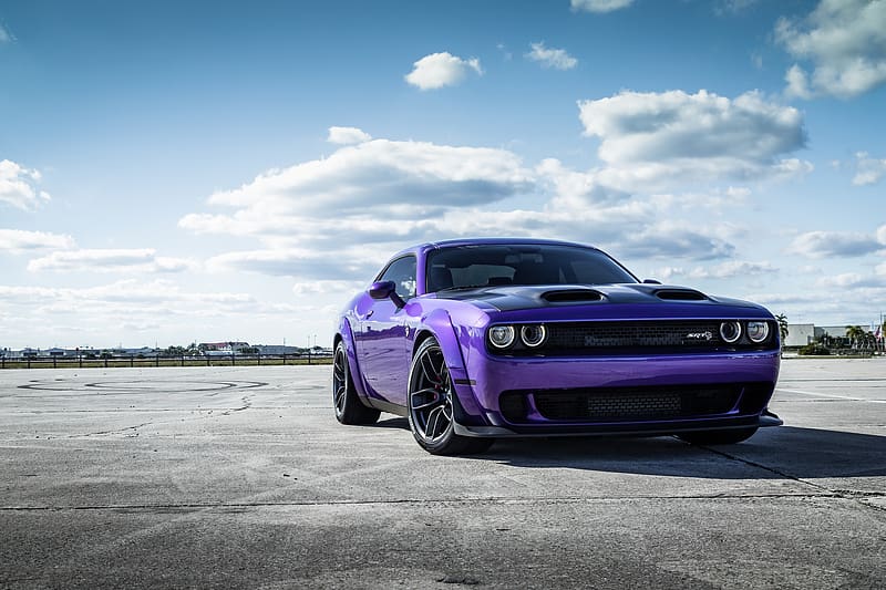 Dodge Challenger Car Dodge Muscle Car Vehicles Purple Car Hd