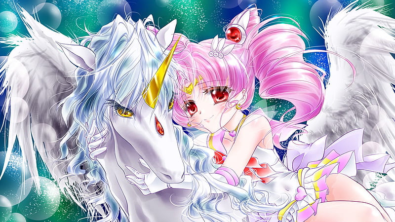 White Unicorn With Pink Hair Girl Unicorn, HD wallpaper