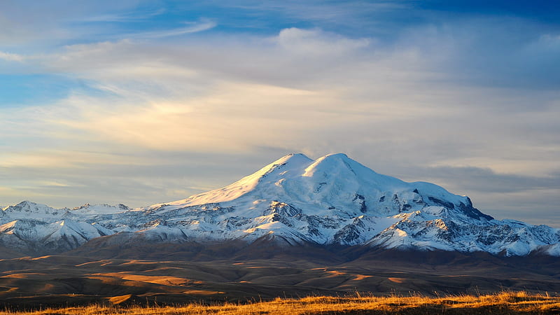 Mount Elbrus panorama, mountains, Russia, HD wallpaper