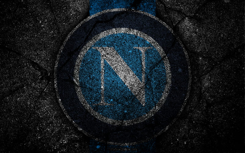 Napoli, logo, art, Serie A, soccer, football club, SSC Napoli, asphalt texture, HD wallpaper