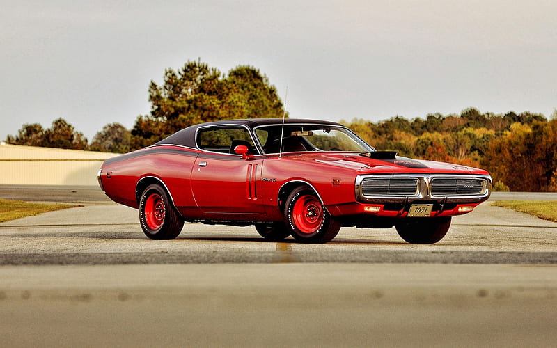 Dodge Charger, retro cars, 1971 cars, muscle cars, 1971 Dodge Charger, american cars, Dodge, HD wallpaper