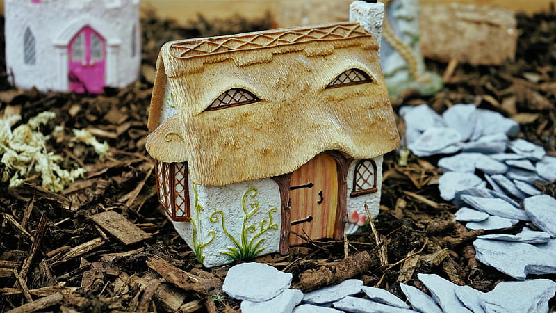 Cute house, Garden, Architecture, Handcraft, Small, House, HD wallpaper