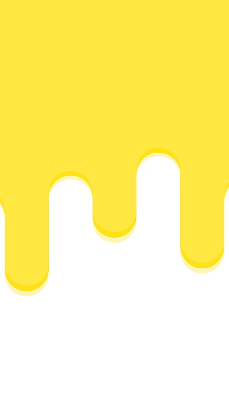 MBE Style, flat, melting, simple, slime, white, yellow, HD phone wallpaper