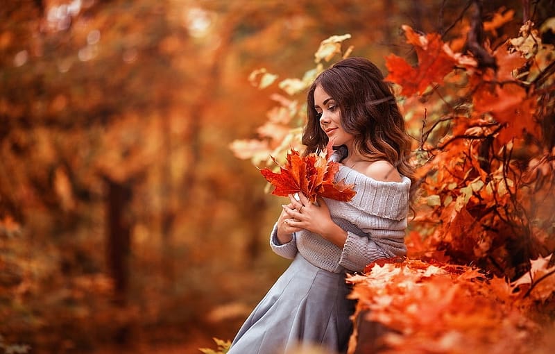 Model, Lady, Autumn, Beauty, HD wallpaper | Peakpx