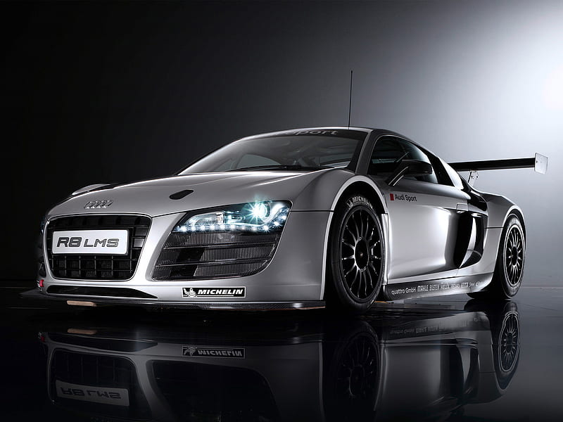 2009 Audi R8 LMS, Coupe, GT Racing, Race Car, V10, HD wallpaper