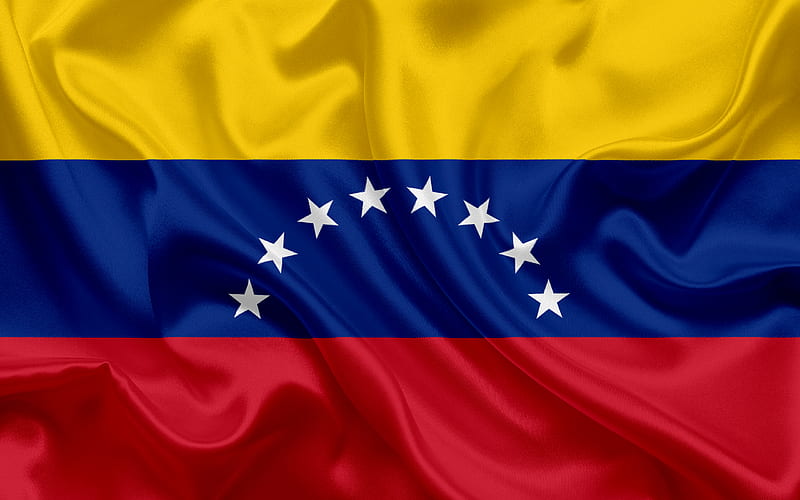 Venezuelan flag, Venezuela, national flag, silk texture, flag of Venezuela, HD wallpaper