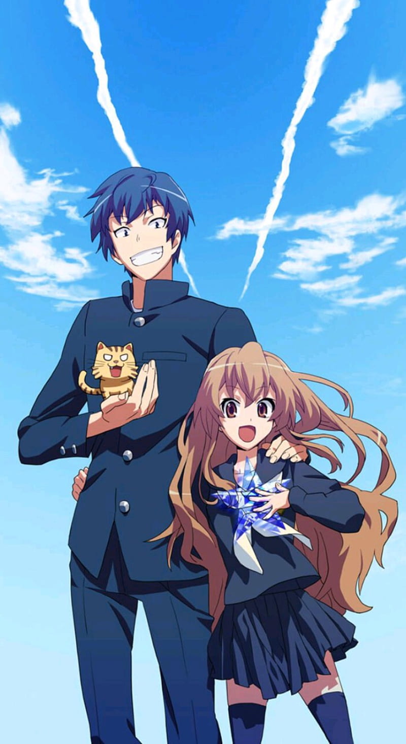 Download Best friends Taiga and Ryuuji from the anime series Toradora  Wallpaper