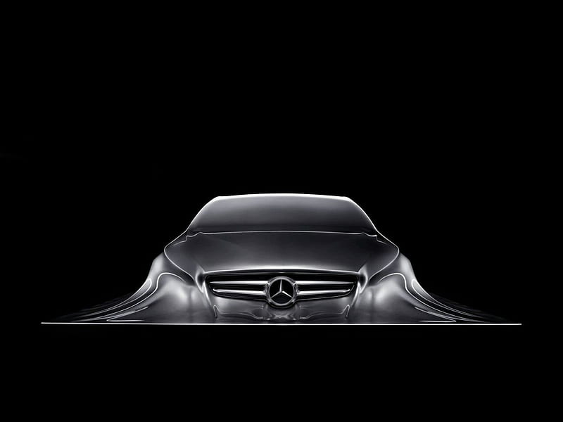 Mercedes-Benz Rising Car Sculpture, art, car, cls, mb, tuning, HD wallpaper