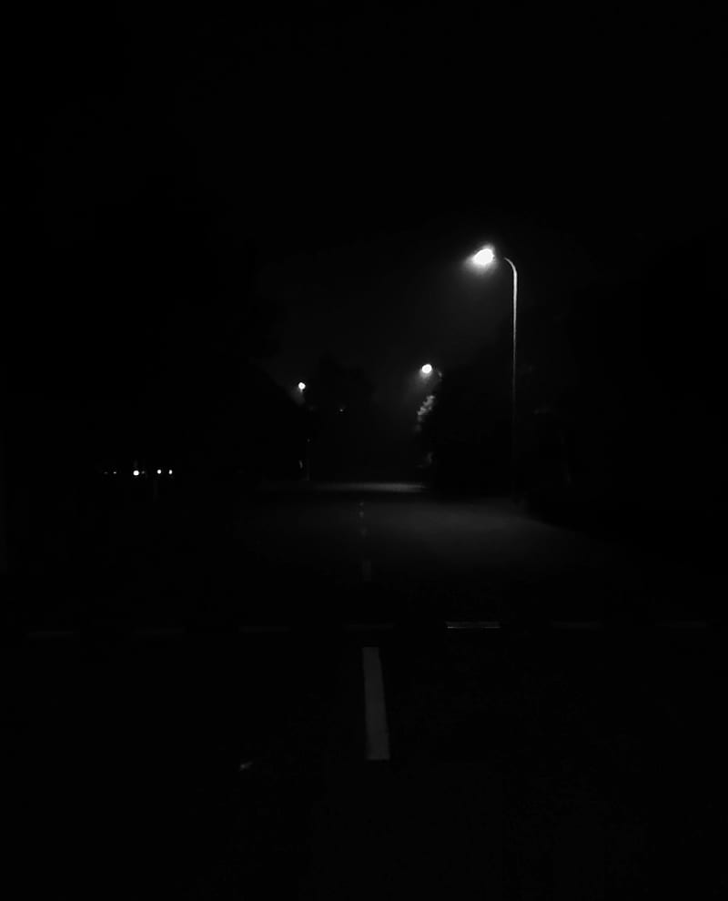 Street Lights, dark, earth, glow, hope, light, lights, night, path, road, street, HD phone wallpaper