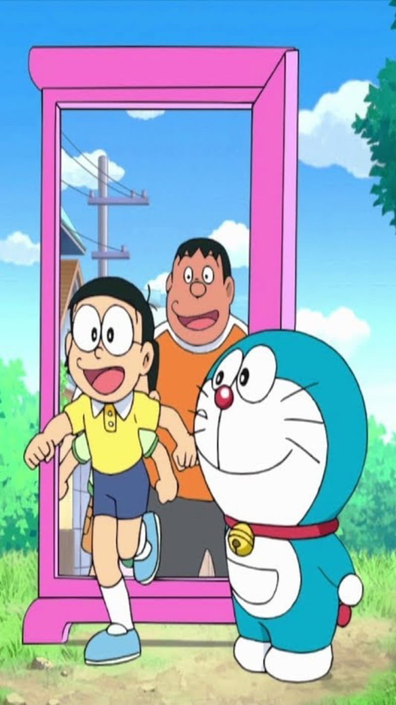 Doraemon, anime, anywhere door, cartoons, family, gian, nobita, HD phone  wallpaper | Peakpx