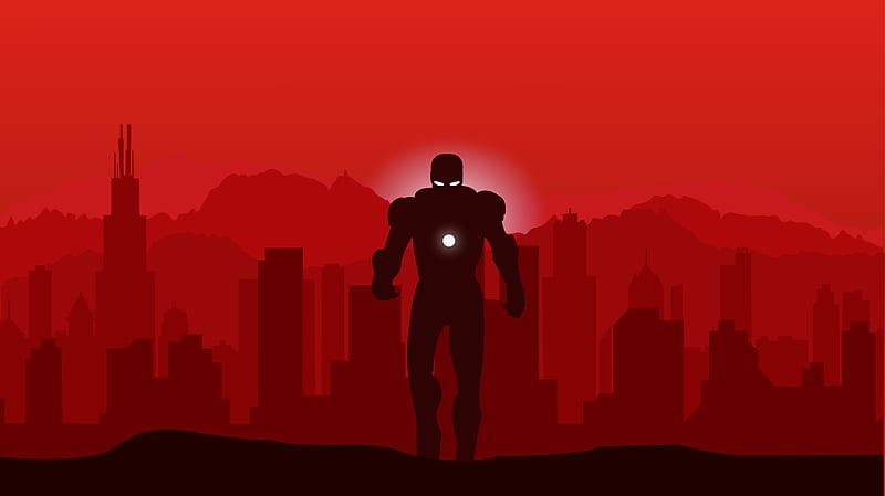 Marvel Iron Man Minimalist, HD wallpaper