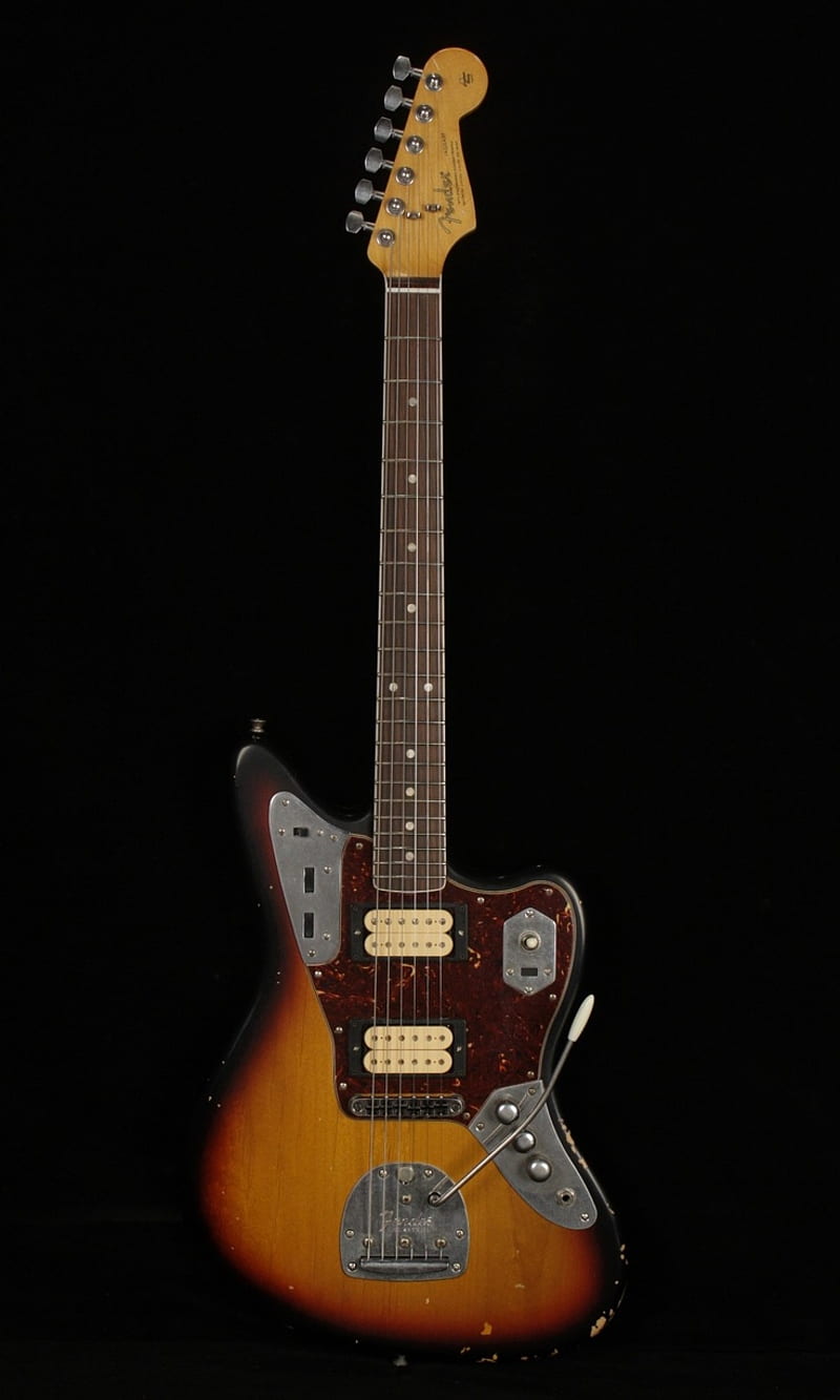 Fender Kurt Cobain Jaguar. This comes with custom relic details, that make it look just like Kurt's. Music gear, Fender guitars, Guitar, HD phone wallpaper