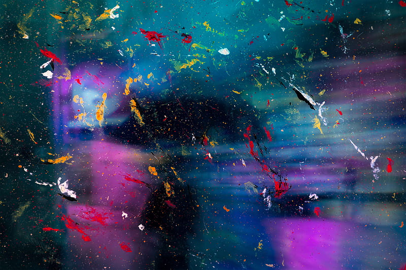 stains, glass, paint, abstraction, colorful, HD wallpaper