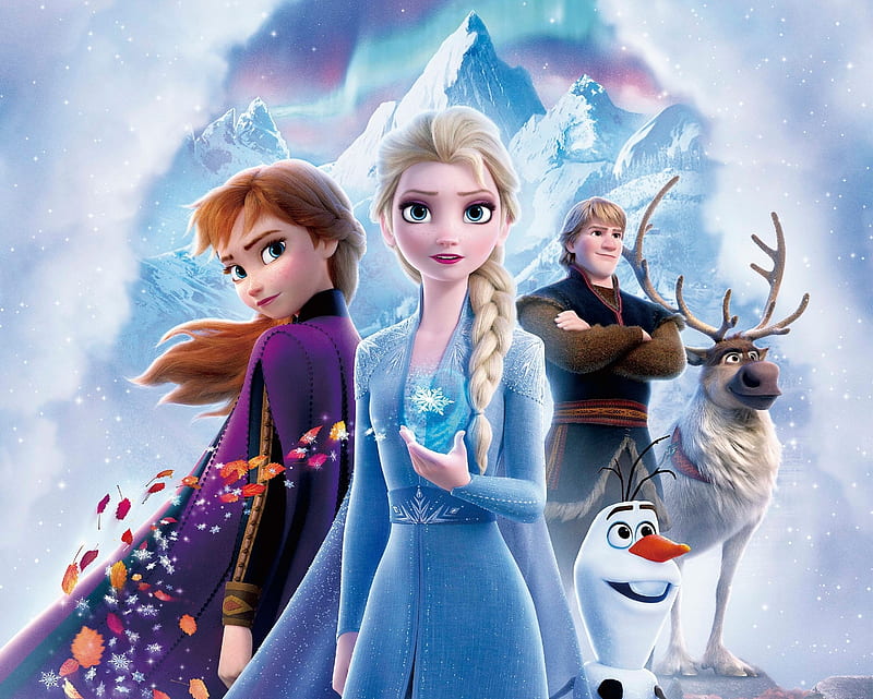 Movie, Anna (Frozen), Elsa (Frozen), Kristoff (Frozen), Olaf (Frozen), Sven (Frozen), Frozen 2, HD wallpaper