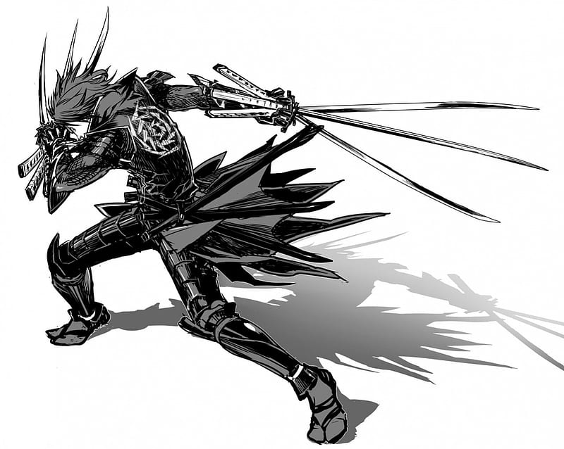 Date Masamune, masamune, black and white, white background, sengoku basara, masamune date, samurai, anime, swords, male, monochrome, weapons, armor, warrior, lone, katana, armour, HD wallpaper