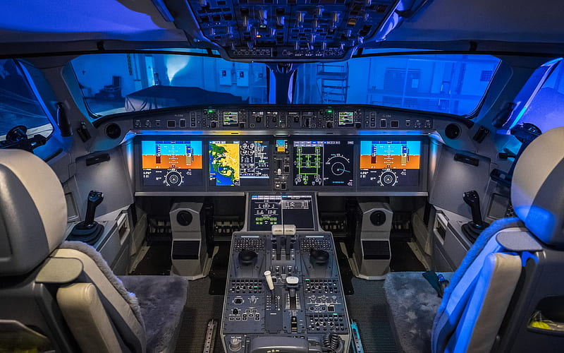 Bombardier CS300, cockpit, Airbus A220, Control Panel, passenger plane,  airliner, HD wallpaper | Peakpx
