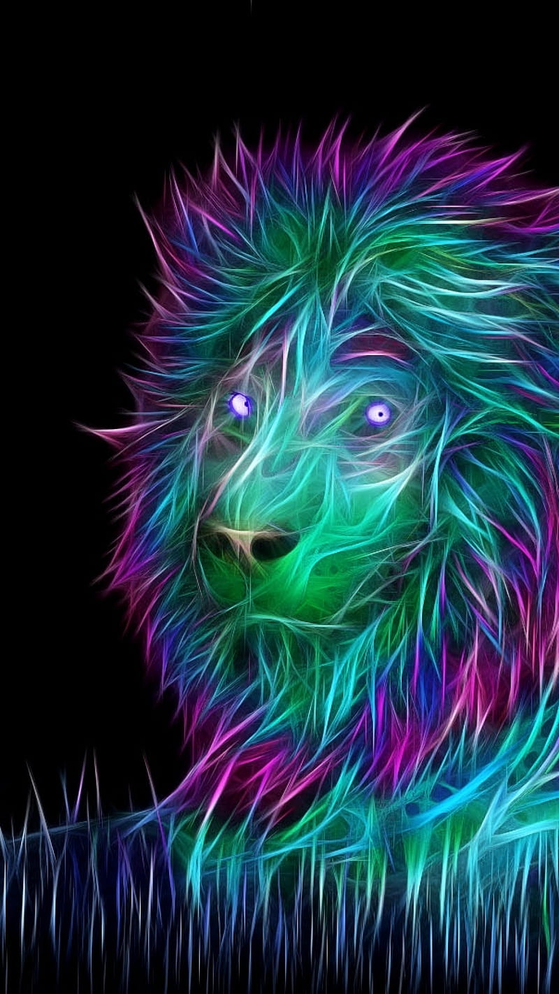 Lion, 2017, animal, beauty, best, blue, colors, cool king, neon, super, HD  phone wallpaper | Peakpx