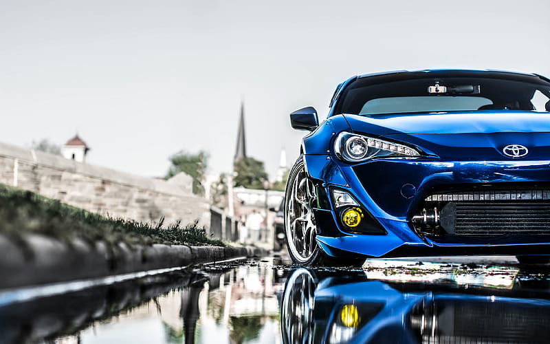Toyota GT86, tuning, 2018 cars, blue GT86, supercars, japanese cars, Toyota, HD wallpaper