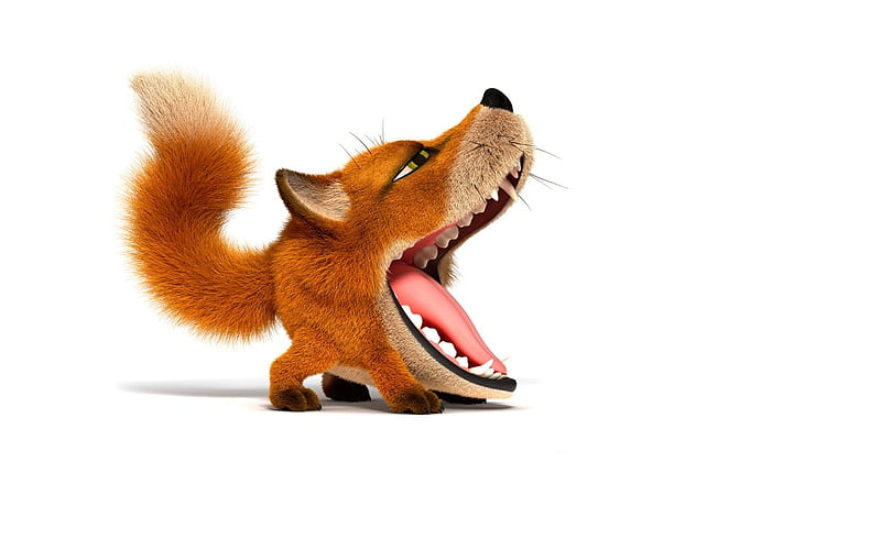 Fox, vulpe, orange, oleg zhevelev, fantays, tongue, HD wallpaper