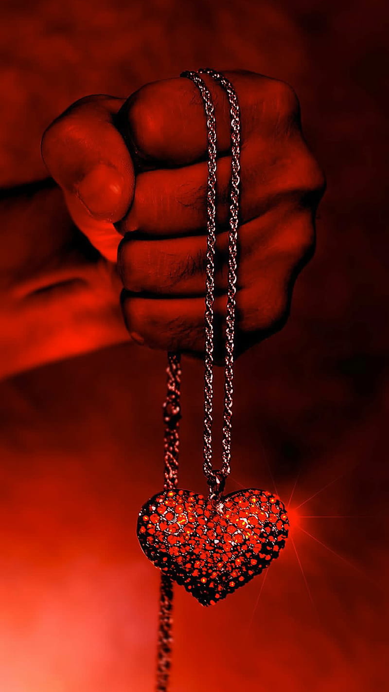 shiny heart, box, love, red, shine, strong, HD phone wallpaper