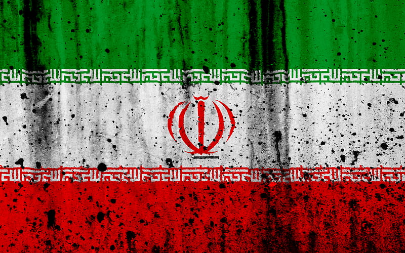 Iranian flag grunge, flag of Iran, Asia, Iran, national symbols, Iran national flag, HD wallpaper