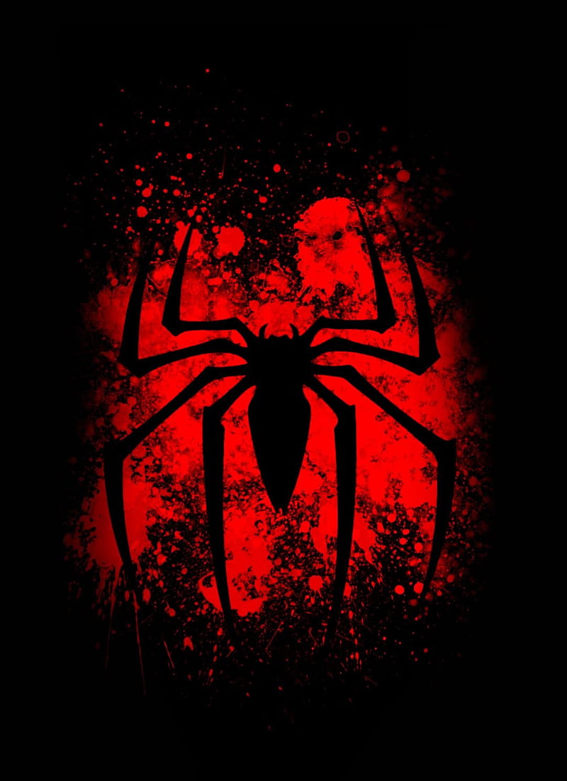Red spider, black, carnage, marvel, red, spiderman, venom, HD
