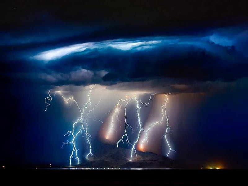 Fury unplugged, lightning, storm, clouds, darkness, HD wallpaper