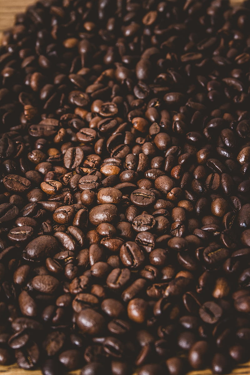 coffee beans, beans, brown, macro, coffee, HD phone wallpaper